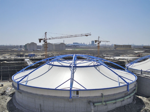 南阳市污水池加盖膜结构体育看台 - 方案